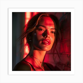 Portrait of a young woman Art Print