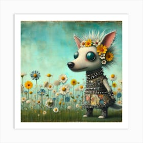 Cute punk dog 2 Art Print