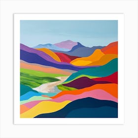 Colourful Abstract Sierra Nevada National Park Usa 1 Art Print