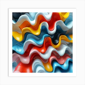 Abstract Wavy Pattern 6 Art Print