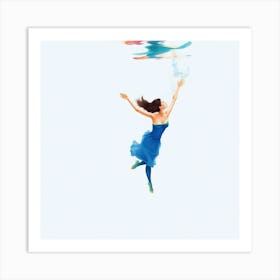 Underwater Woman Art Print