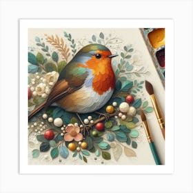 Bird Robin 3 Art Print