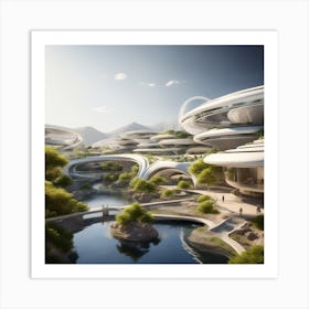 Futuristic City 273 Art Print