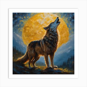 Howling Wolf Art Print