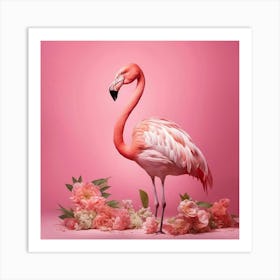 Pink Flamingo Art Print