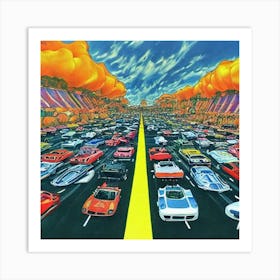 Cars In The Sky Art Print