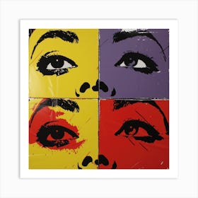 Woman Eyes Pop Art Art Print