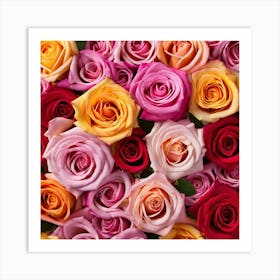 Colorful Roses 42 Art Print