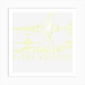 F 101 Voodoo Supersonic Jet Fighter Plane Gift Art Print