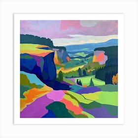 Colourful Abstract Bohemian Switzerland National Park Czech Republic 1 Art Print