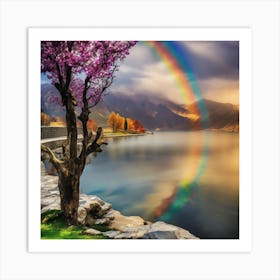 103867 Peisage Creating Vibrant Edge The Lake Mountaigns Xl 1024 V1 0 Art Print