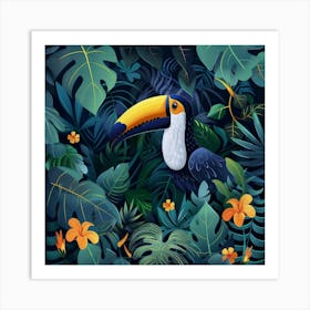 Toucan In The Jungle 9 Art Print