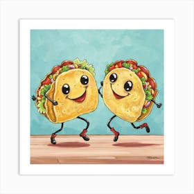 Dancing Tacos Fiesta Madness Print Art Art Print