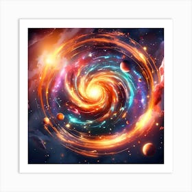 Spiral Galaxy In Space 1 Art Print