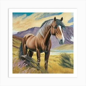 Horse drawing Art Print