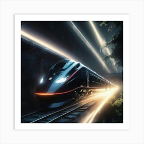 Train In The Night 2 Art Print