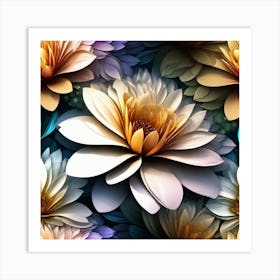 Flowers Wallpaper 3 Art Print