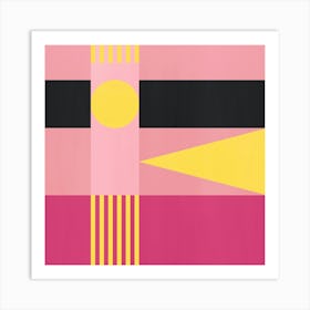 Geometric and colorful shapes 12 Art Print