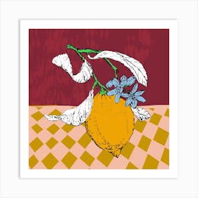 Super Fruits – Lemon Fertility Square Art Print