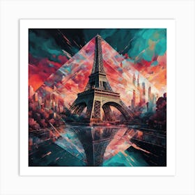 Paris Eiffel Tower, A NFT Art Piece art print Art Print