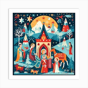 Christmas Nativity Art Print