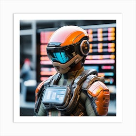 Futuristic Soldier 12 Art Print