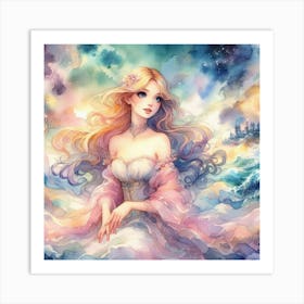 Mermaid Princess Art Print