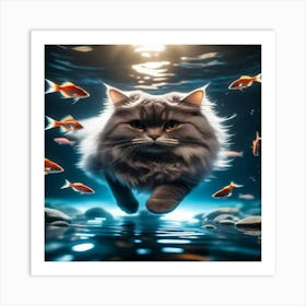 A running cat Art Print