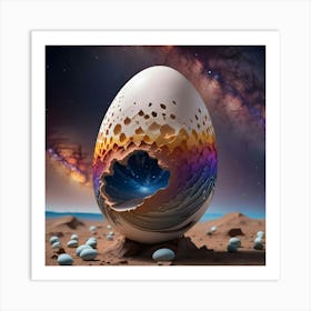 Galaxy Egg Shell 3 Art Print