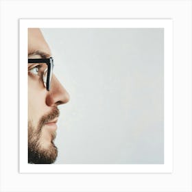 Portrait Of A Man With Glasses 9 Art Print