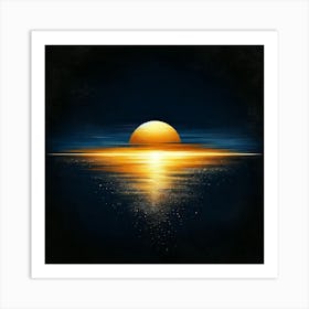 Sunset Over The Ocean 3 Art Print