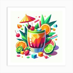 Tropical cocktail 25 Art Print