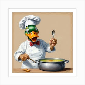 Duck Chef Art Print