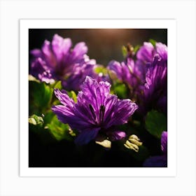 Purple Flowers 1 Art Print