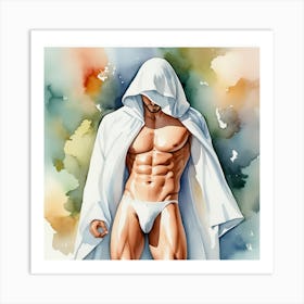 Hooded Erotic Man Art Print