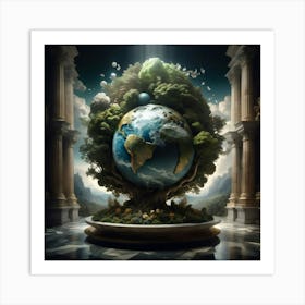 Earth Tree Art Print
