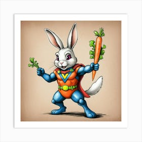 Bunny Superhero 1 Art Print