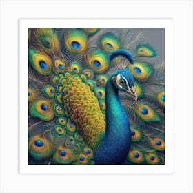 Peacock Art Print