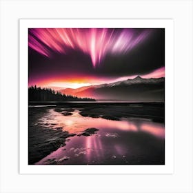 Purple Starry Sky Art Print