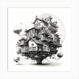 House On A Tree Art Print