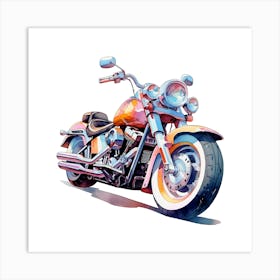 Harley Davidson Motorcycle 2 Art Print