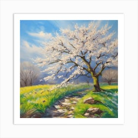 Blossoming Cherry Tree Art Print