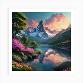 Mountain Lake Art Print