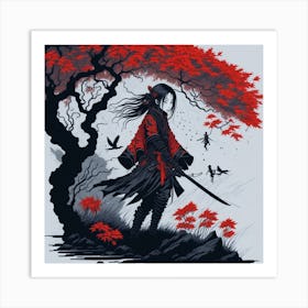 Samurai Girl 1 Art Print