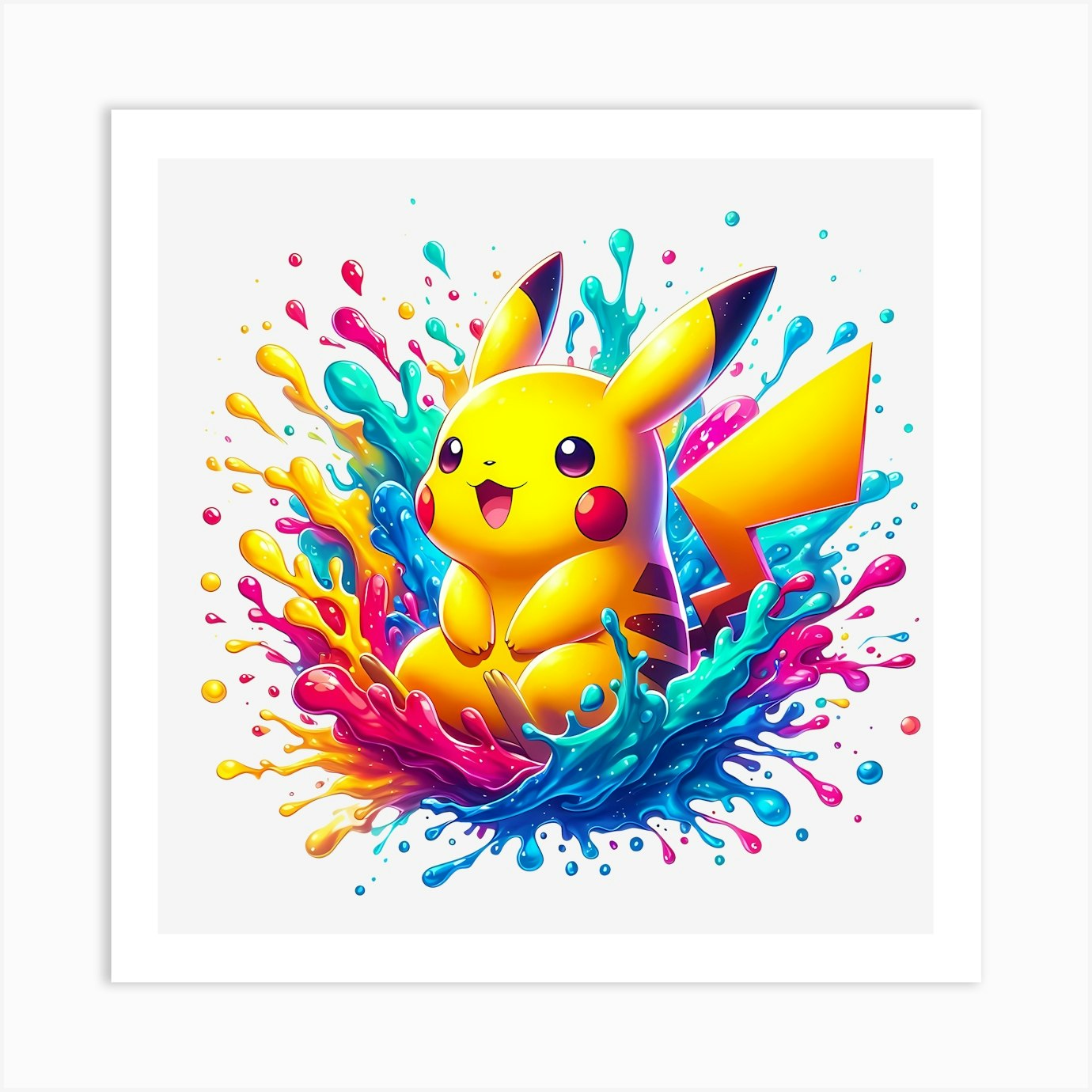 Pokemon Pikachu Art Print by Aloke Design