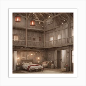 Barn Bedroom Art Print