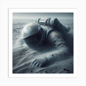 Ashes to Ashes 4/4   (spaceman crashed moon dust planet space travel astronaut bowie major tom death drying Apollo alone afraid scared oxygen moon)  Art Print