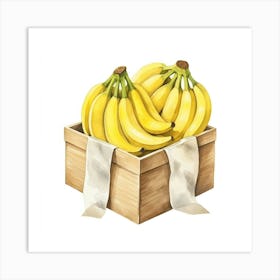 Bananas In A Wooden Box Art Print