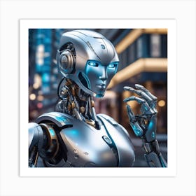 Futuristic Robot 30 Art Print