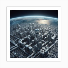 Futuristic City 158 Art Print